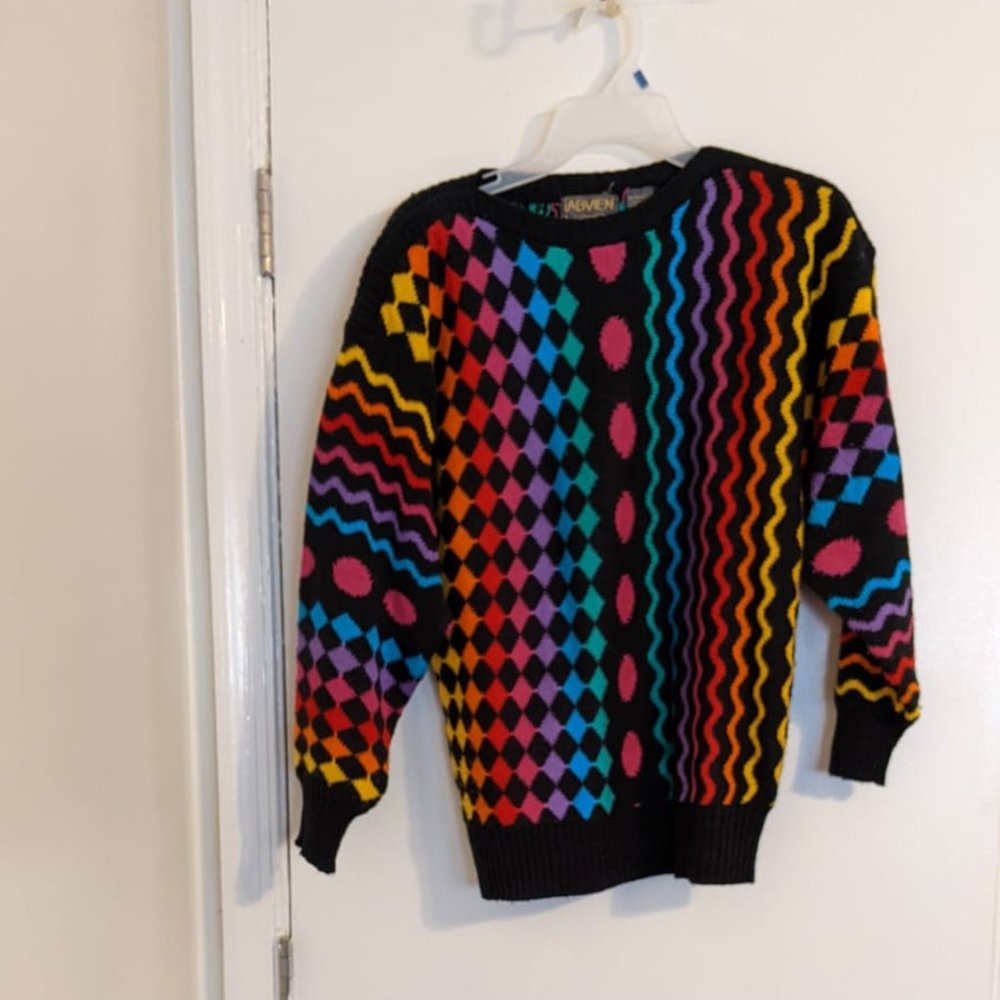 Abvien Knitworks Colorful Sweater Size Large